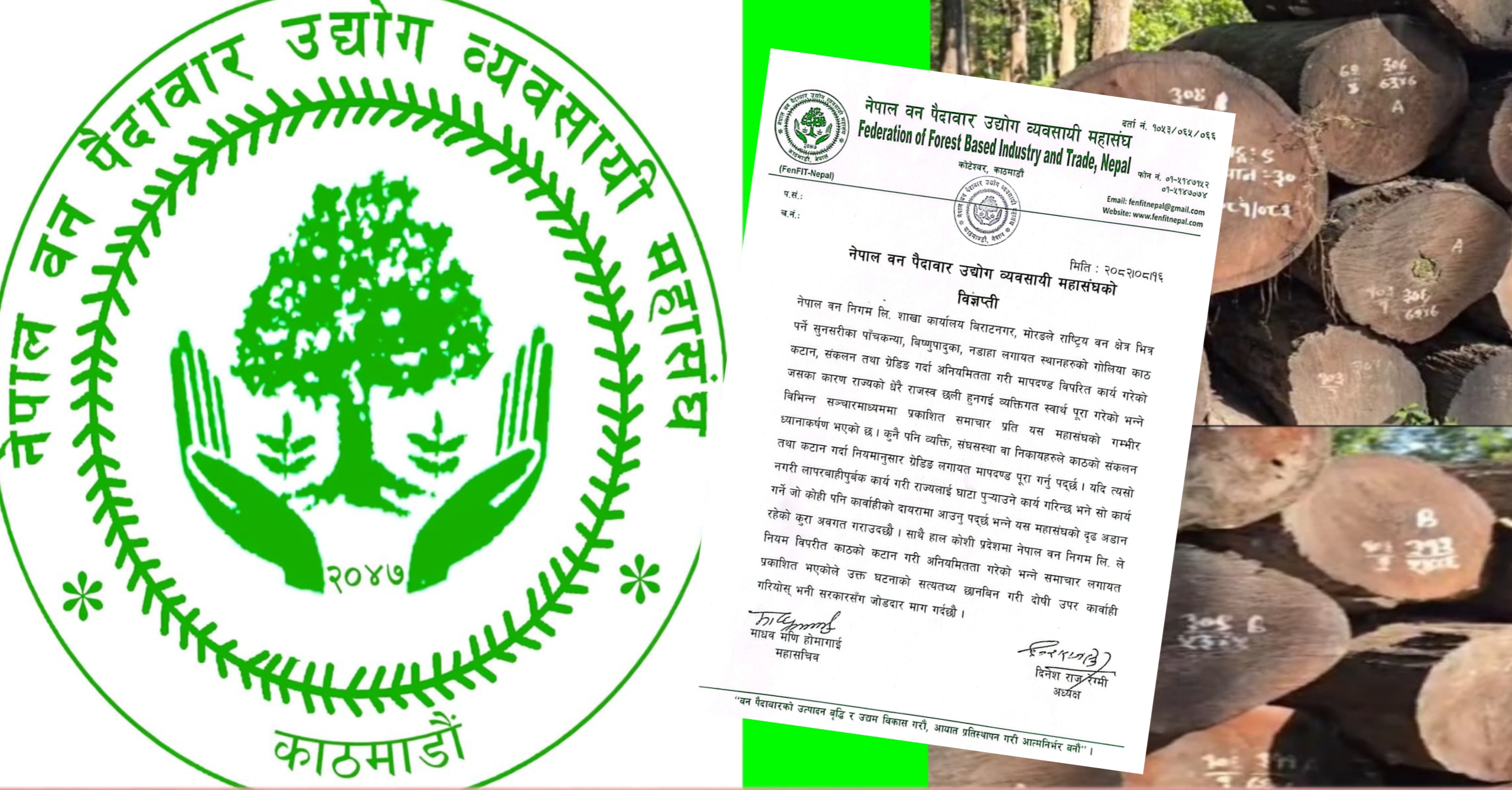 कोशी प्रदेशमा काठ कटानको अनियमितता छानबिन गर्न महासंघको माग